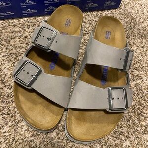 Birkenstock Light Gray Double Strap Sandals